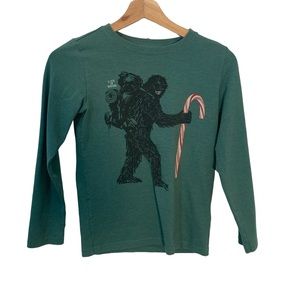 Life is Good Big Foot with Candy Cane Long Sleeve Medium Shirt